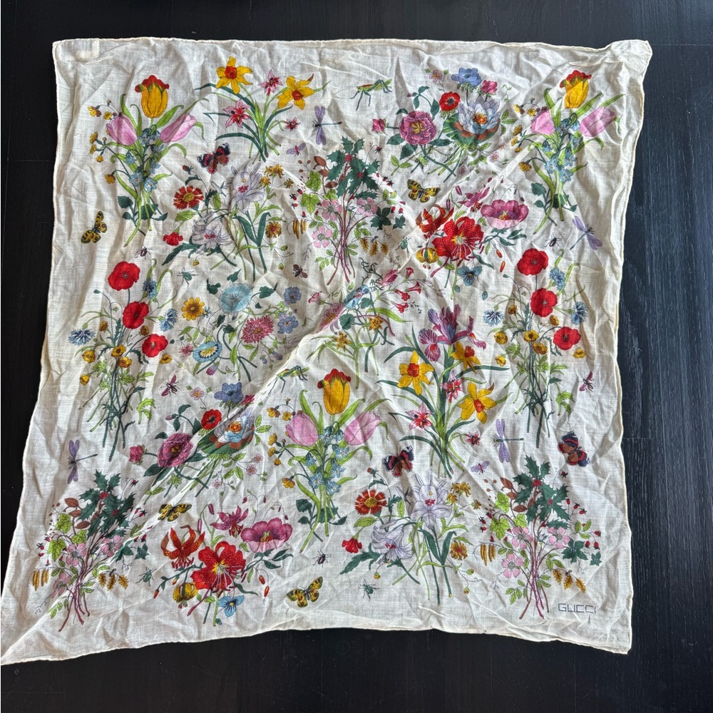 Gucci Multicolor Floral Scarf